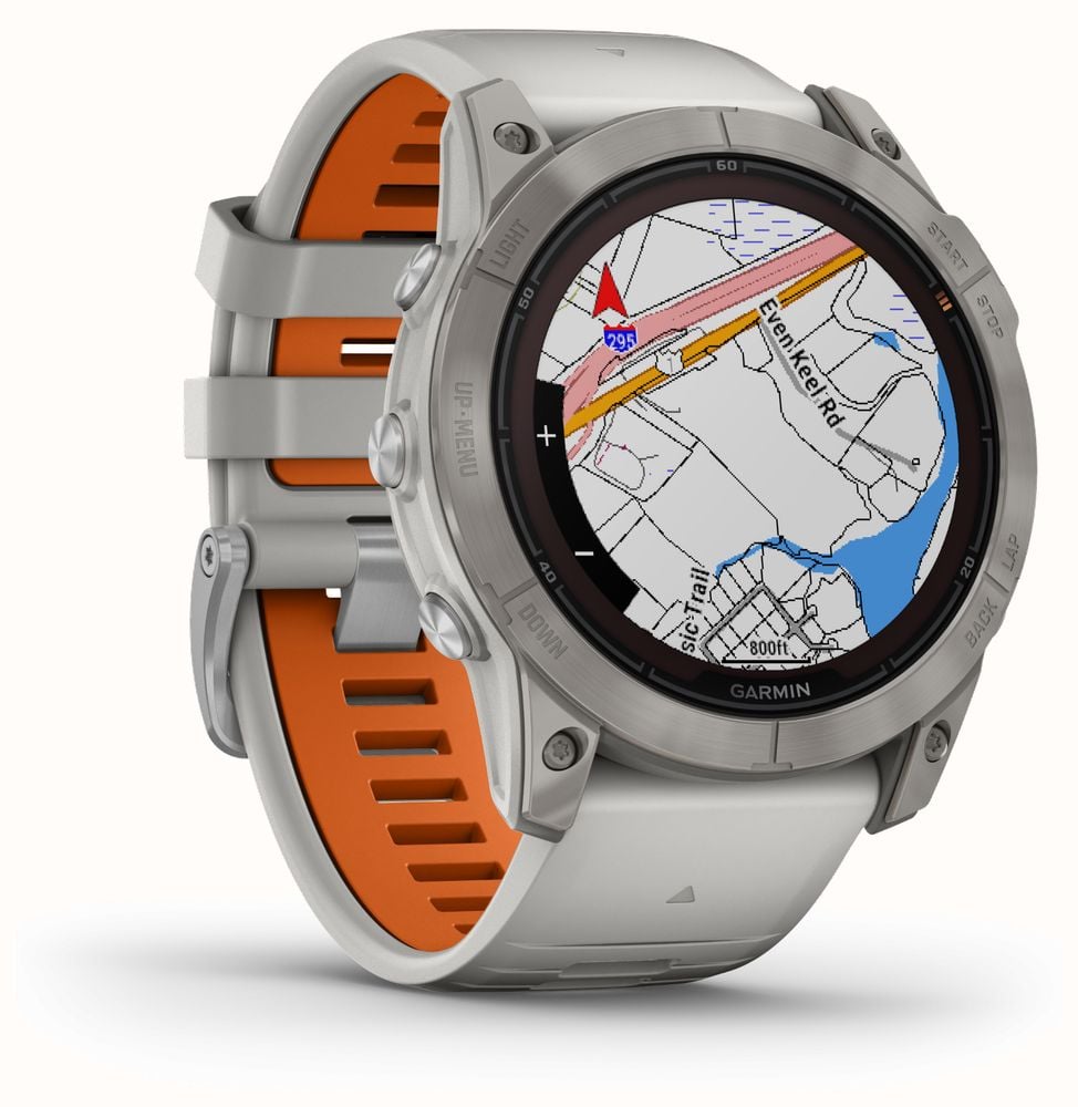 Garmin Fenix 7X Pro Sapphire Solar With Titanium Fog Grey Ember Orange