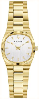 Bulova Super Seville Mini (25mm) Brushed Silver Dial / Gold PVD Stainless Steel Bracelet 97L189