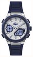 Lacoste Lc33 Dual-Display Multifunction Silver Dial Blue Silicone Strap Watch 2011515 - alternate view 2