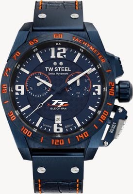 TW Steel Isle of Man TT Limited Edition (46mm) Dark Blue Dial / Dark Blue Leather Strap TW1119