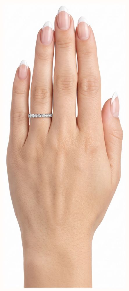 James Moore & Co 0.20ct Round Brilliant Natural Diamond 18ct White Gold Half Eternity Ring J49913 - alternate view 4