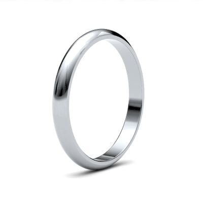 James Moore Wedding Ring  | 2.5mm | Medium | Size D-Shape | AG_2.5LMD-9W AG_2.5LMD-9W