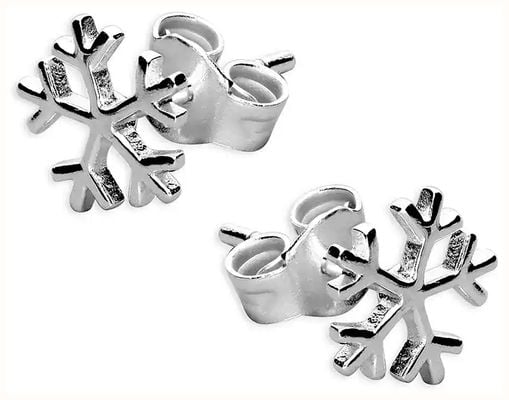 James Moore CME Sterling Silver Small Snowflake Stud H2813