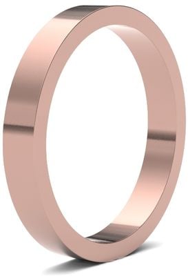 James Moore Wedding Ring  | 9ct Rose Gold | 3mm | Medium | Size Flat | AG_3GMF-9R AG_3GMF-9R