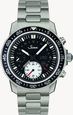 Sinn 613 ST UTC Diving Chronograph (41mm) Black Dial / Stainless Steel H-Link Bracelet 613.013 H-LINK