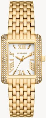 Michael Kors Women's Emery (27mm) White Dial / Gold-Tone Stainless Steel Bracelet MK4826