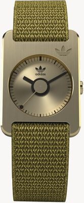 Adidas RETRO POP ONE Gold (31mm) Gold Dial / Green Fabric AOST22533
