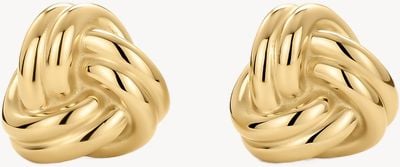 D.LOUISE Knots Stud Gold Plated Earrings YBE-14