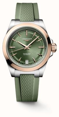 LONGINES Conquest Automatic (34mm) Green Dial / Green Rubber Strap L34305029