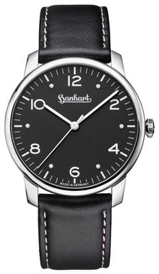 Hanhart PIONEER Silva (38.5mm) Black Dial / Black Leather Strap - M 782.210-8010