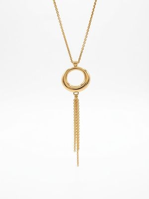 9ct Yellow Gold Drop Pendant Necklace J87184