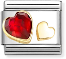 Nomination Classic Heart 18ct Gold & Steel Charm 030611/05