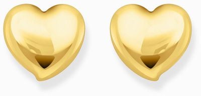Thomas Sabo Women's Heart-Shaped Gold Plated Stud Earrings H2302-413-39