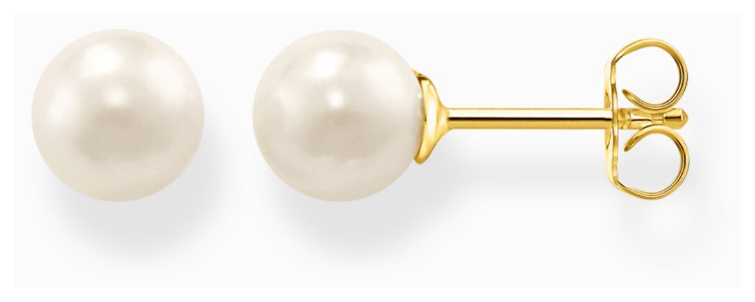Thomas Sabo H1430-430-14 Freshwater Pearl Stud Earrings Gold Jewellery
