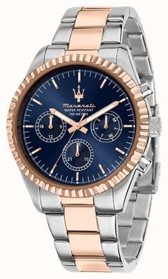 Maserati Men's Competizione (43mm) Blue Dial / Two-Tone Stainless Steel Bracelet R8853100040