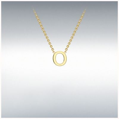 IBB 9ct Yellow Gold Fine Initial Necklace O 1.19.0164