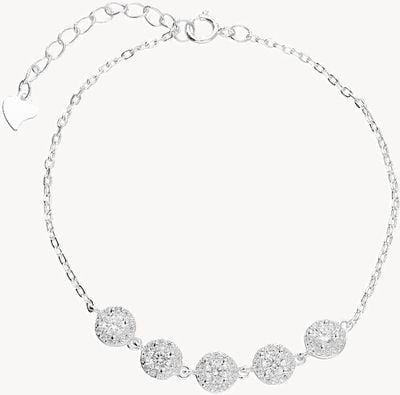 Sterling Silver Round CZ Bracelet H6859/S