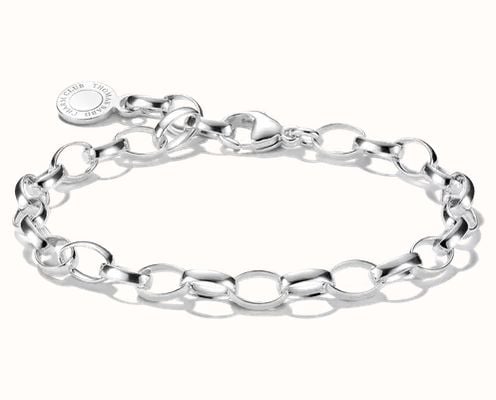 Thomas Sabo Charm Bracelet Premium Alloy Fine Silver Plated 19cm X0031-M02-21-L19