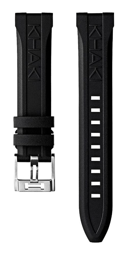 Hamilton Straps H690823103 Khaki Navy Black Rubber Strap - Watch