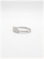 James Moore & Co 0.80ct Round Brilliant Natural Diamond 18ct White Gold Trilogy Ring J27779 - alternate view 2