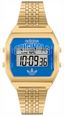 Adidas Originals Digital Two Gold Bracelet With Blue Dial AOST26523