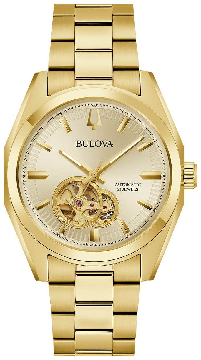 Bulova 97A182 Men’s Surveyor (39mm) Gold Dial / Gold-Tone Watch