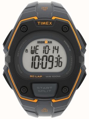 Timex Men's Ironman Digital Display Black and Orange Watch TW5M48500