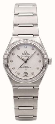 omega Omega Ladies Constellation Diamond Dial And Bezel Co Axial Watch J60945