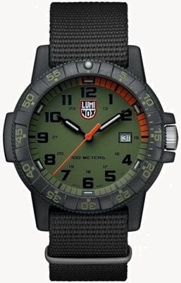 Luminox Leather Back Sea Turtle 0320 Giant Black Green XS.0337