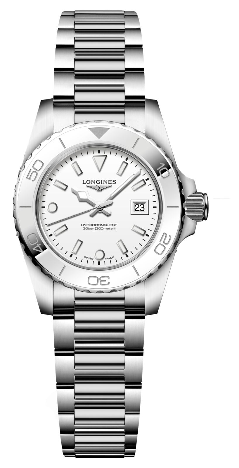 LONGINES L33694126 HydroConquest Quartz (30mm) Matte White Watch