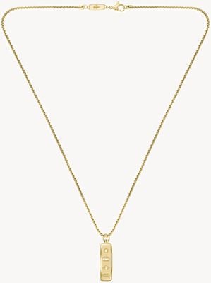 Lacoste DISTRICT stainless steel gold plated chain necklace 2040537