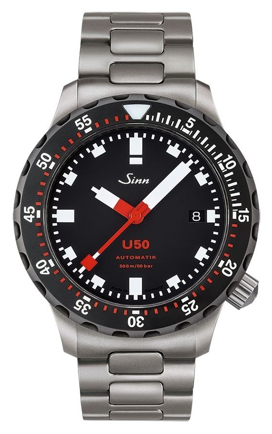 Sinn 1050.050 TWO LINK BRACELET U50 SDR TEGIMENT Two Link Watch