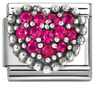 Nomination Classic Dotted Heart Cubic Zirconia Charm 330327/08