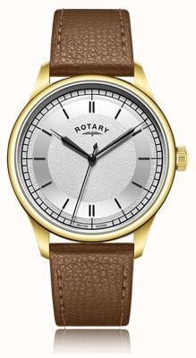 Rotary Traditional Quartz (40mm) Silver Dial / Brown Leather Strap GS05983/31