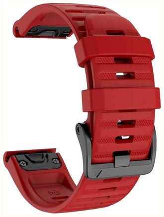 Garmin Compatible Strap Red 26mm For Fenix 7X/8 51mm/Epix 51mm A-RED26MM