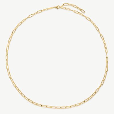 D.LOUISE Extended 14K Gold PVD Paperclip Necklace GN-084