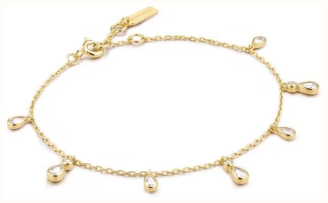 Ania Haie ANIA HAIE Gold Polished teardrop dangle ladies bracelet B078-02G