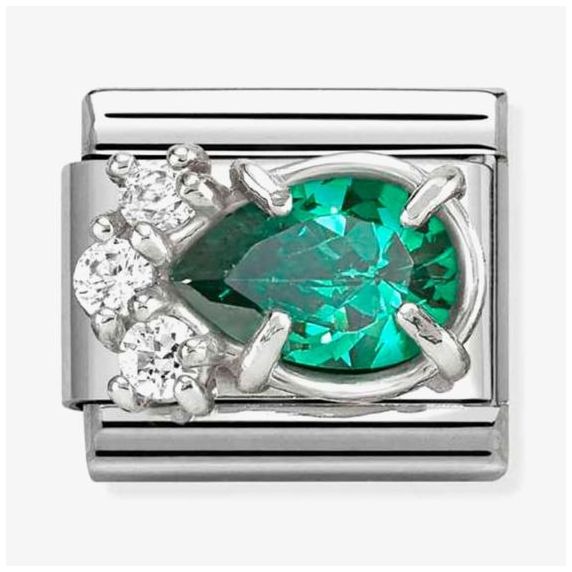 Nomination 330329/03 Classic Green Teardrop Cubic Zirconia Jewellery