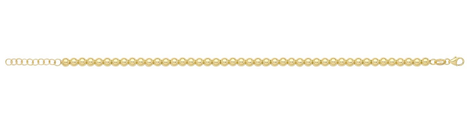 Treasure House BR665 Ladies 9ct Yellow Gold 7"" Beaded Jewellery