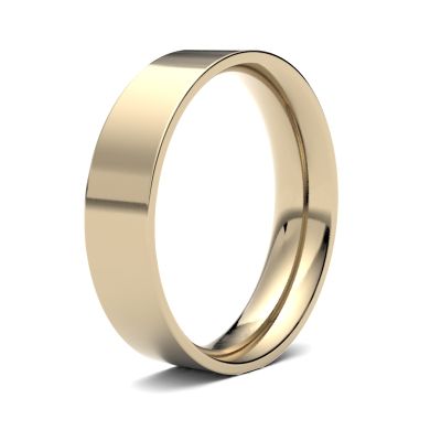 James Moore Wedding Rings | 9ct Yellow Gold | 5mm | Medium | Flat Court | AG_5LME-9Y