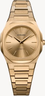 D1 Milano Ultra Thin Zephyr Gold (30mm) Gold Sunray Dial / Gold PVD Stainless Steel Bracelet UTBL31