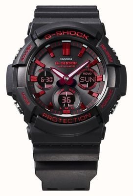 Casio G-Shock | Ignite Red Series | Black Resin Strap GAW-100BNR-1AER