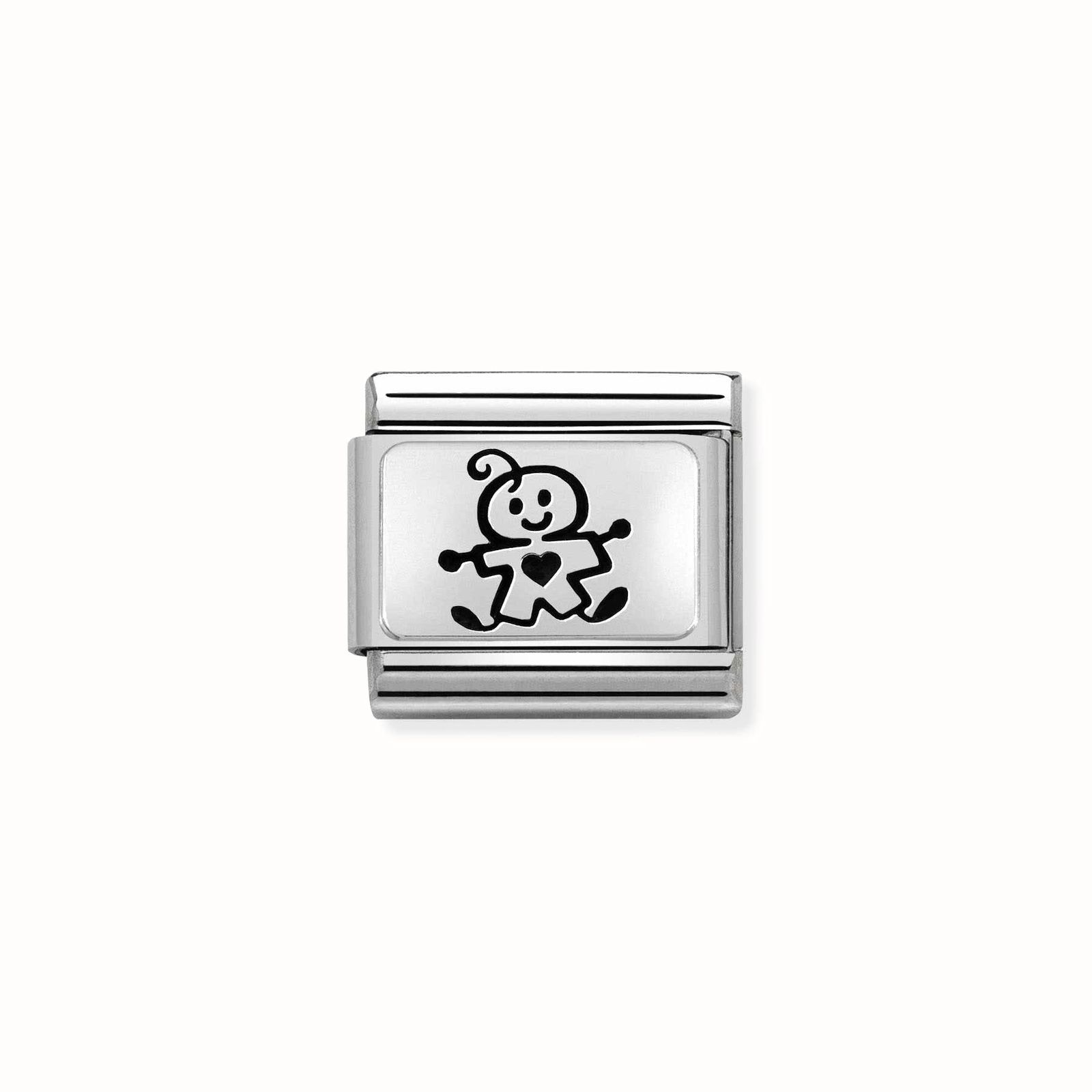 Nomination 330109/50 Classic OXYDISED PLATES 2 In Steel And Jewellery