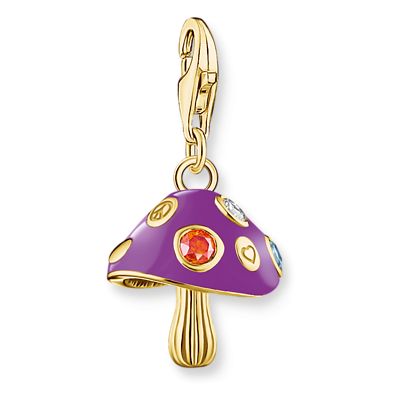 Thomas Sabo 2211-471-7 Gold-Tone Charm Pendant Colourful Fly Jewellery