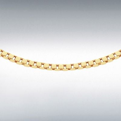 IBB Sterling Silver Gold Plated Box Chain 8.16.0384