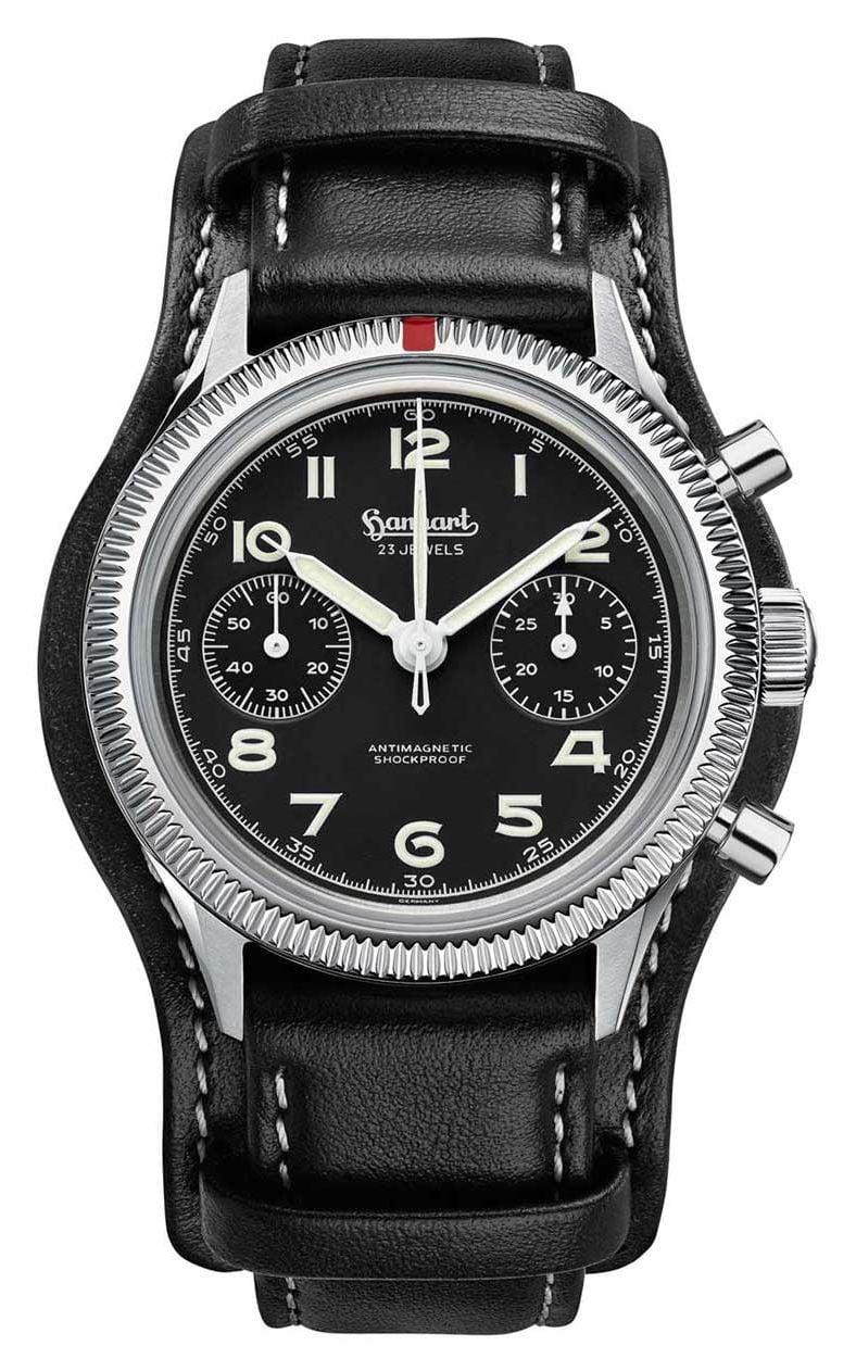 Hanhart H701.210-7010 417 ES 1954 (39mm) Black Dial / Black Watch