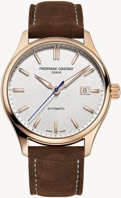 Frederique Constant Classics Index Automatic (40mm) Silver Matt Dial / Brown Leather Strap FC-303NV5B4