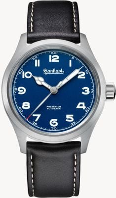Hanhart PIONEER Preventor HD12™ (39mm) Blue Dial / Black Leather Strap - M 792.870-7010