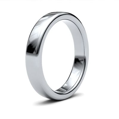 James Moore Wedding Rings | 9ct White Gold | 4mm | Heavy | Soft Court | AG_4LHS-9W