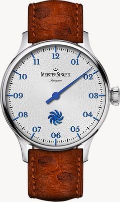MeisterSinger Pangaea Automatic (40mm) Silver-Grey Fermata Dial / Dark-Brown Leather Strap PDS901B-SF02